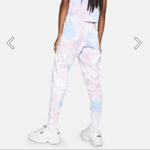 𝅺cross COLOURS cxc Aaliyah baby girl Tie Dye Joggers blue pink women's medium